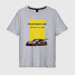 Мужская футболка оверсайз Porsche Carrera 4S Motorsport