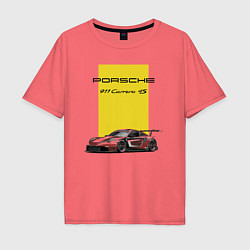 Мужская футболка оверсайз Porsche Carrera 4S Motorsport