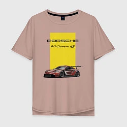 Мужская футболка оверсайз Porsche Carrera 4S Motorsport