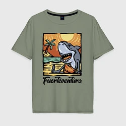 Мужская футболка оверсайз Fuerteventura, beach