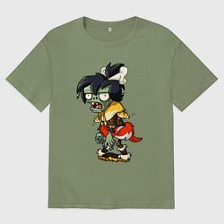 Мужская футболка оверсайз Female cave zombie