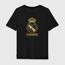 Мужская футболка оверсайз Real Madrid gold logo