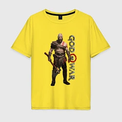 Мужская футболка оверсайз КРАТОС, БОГ ВОЙНЫ GOD OF WAR