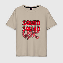 Мужская футболка оверсайз Squid Squad