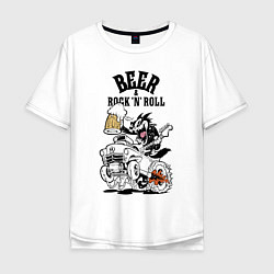 Мужская футболка оверсайз Beer & RocknRoll