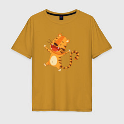 Мужская футболка оверсайз Счастливый тигр 2022
