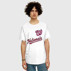 Футболка оверсайз мужская Washington Nationals - baseball team!, цвет: белый — фото 2