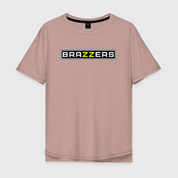 Футболка оверсайз мужская Brazzers, цвет: пыльно-розовый