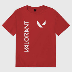 Футболка оверсайз мужская Valorant - Logo, цвет: красный