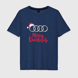 Мужская футболка оверсайз AUDI MERRY CHRISTMAS