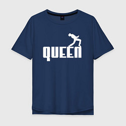Футболка оверсайз мужская Queen Куин, цвет: тёмно-синий