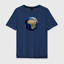 Мужская футболка оверсайз Планета солнечной системы земля