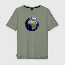 Мужская футболка оверсайз Планета солнечной системы земля
