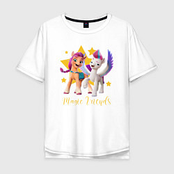 Мужская футболка оверсайз Magic Pony Friends