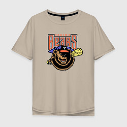 Футболка оверсайз мужская Yakima Bears - baseball team, цвет: миндальный