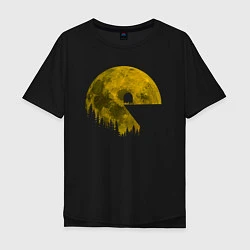 Мужская футболка оверсайз Pac-man moon Пакмен луна