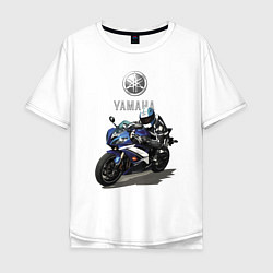 Мужская футболка оверсайз YAMAHA - legendary racing team!