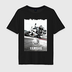 Мужская футболка оверсайз YAMAHA на вираже