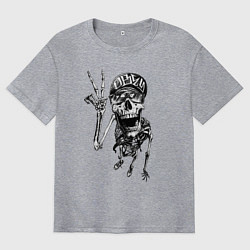 Футболка оверсайз мужская Skeleton dude, цвет: меланж