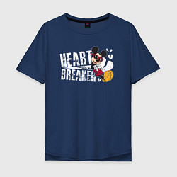 Футболка оверсайз мужская Mickey heart Breaker, цвет: тёмно-синий