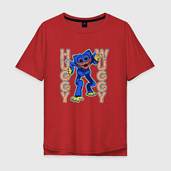 Футболка оверсайз мужская Huggy Wuggy Poppy 02, цвет: красный