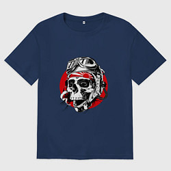 Футболка оверсайз мужская Pilot kamikadze, цвет: тёмно-синий