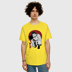 Футболка оверсайз мужская Ями Бог Разрушений, цвет: желтый — фото 2