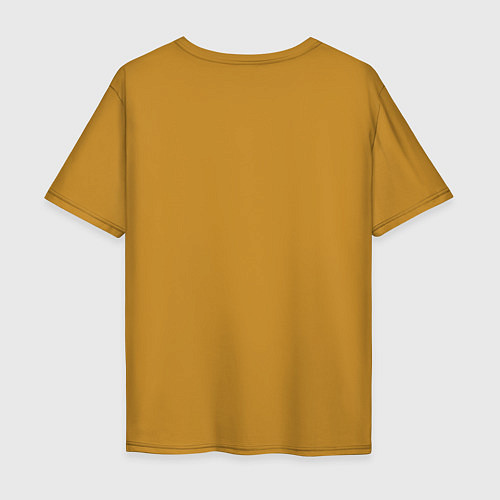 Мужская футболка оверсайз Сонный тигренок / Горчичный – фото 2