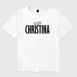 Футболка оверсайз мужская Unreal Christina, цвет: белый
