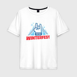 Футболка оверсайз мужская Winterfest, цвет: белый