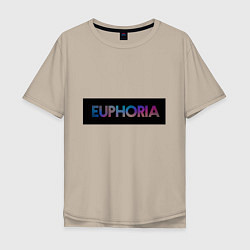 Футболка оверсайз мужская Сериал Euphoria - Эйфория, цвет: миндальный