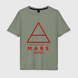 Мужская футболка оверсайз 30 Seconds to Mars рок