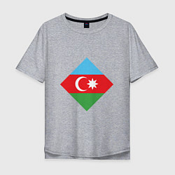 Мужская футболка оверсайз Flag Azerbaijan