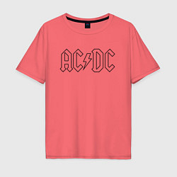 Мужская футболка оверсайз ACDC Logo Молния