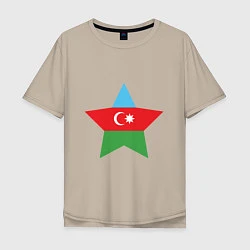 Мужская футболка оверсайз Azerbaijan Star
