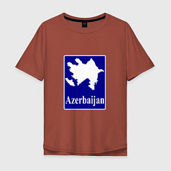 Мужская футболка оверсайз Азербайджан Azerbaijan