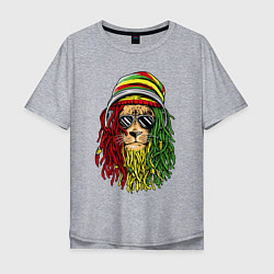 Мужская футболка оверсайз Rasta lioN