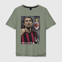 Мужская футболка оверсайз Paolo Cesare Maldini - Milan, captain