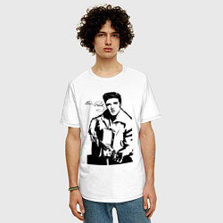 Футболка оверсайз мужская Elvis, цвет: белый — фото 2