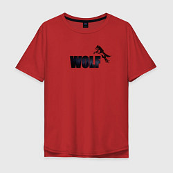 Футболка оверсайз мужская Wolf brand, цвет: красный