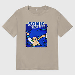 Футболка оверсайз мужская Sonic Adventure Sonic, цвет: миндальный