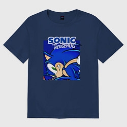 Футболка оверсайз мужская Sonic Adventure Sonic, цвет: тёмно-синий