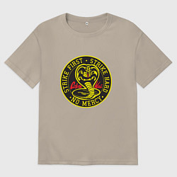 Футболка оверсайз мужская Кобра Кай Большое Лого, цвет: миндальный