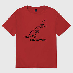 Футболка оверсайз мужская T-REX CANT DUNK, цвет: красный
