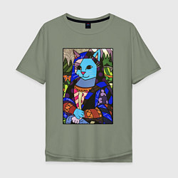 Мужская футболка оверсайз Ромеро Бритто Mona Cat