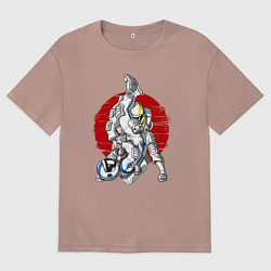 Футболка оверсайз мужская Боевые искусства космонавтов, цвет: пыльно-розовый