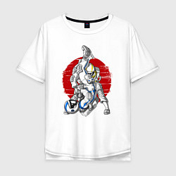 Мужская футболка оверсайз Боевые искусства космонавтов