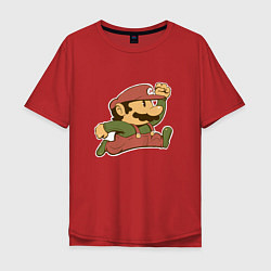 Мужская футболка оверсайз Марио в прыжке