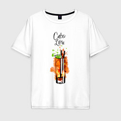 Мужская футболка оверсайз Cuba Libre коктейль