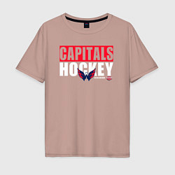 Мужская футболка оверсайз Вашингтон Кэпиталз НХЛ